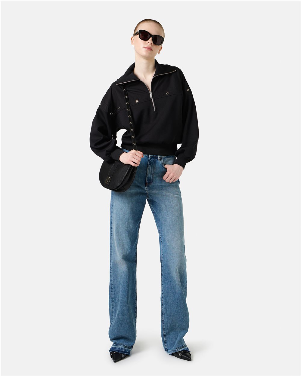 5-pocket straight leg trousers in indigo denim - Iceberg - Official Website
