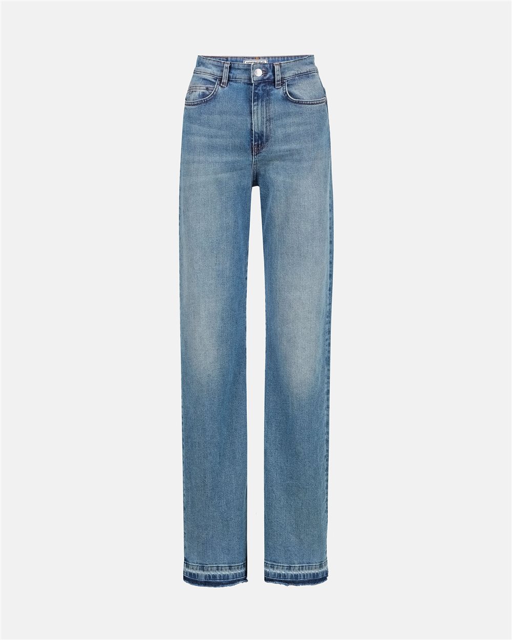 5-pocket straight leg trousers in indigo denim - Iceberg - Official Website