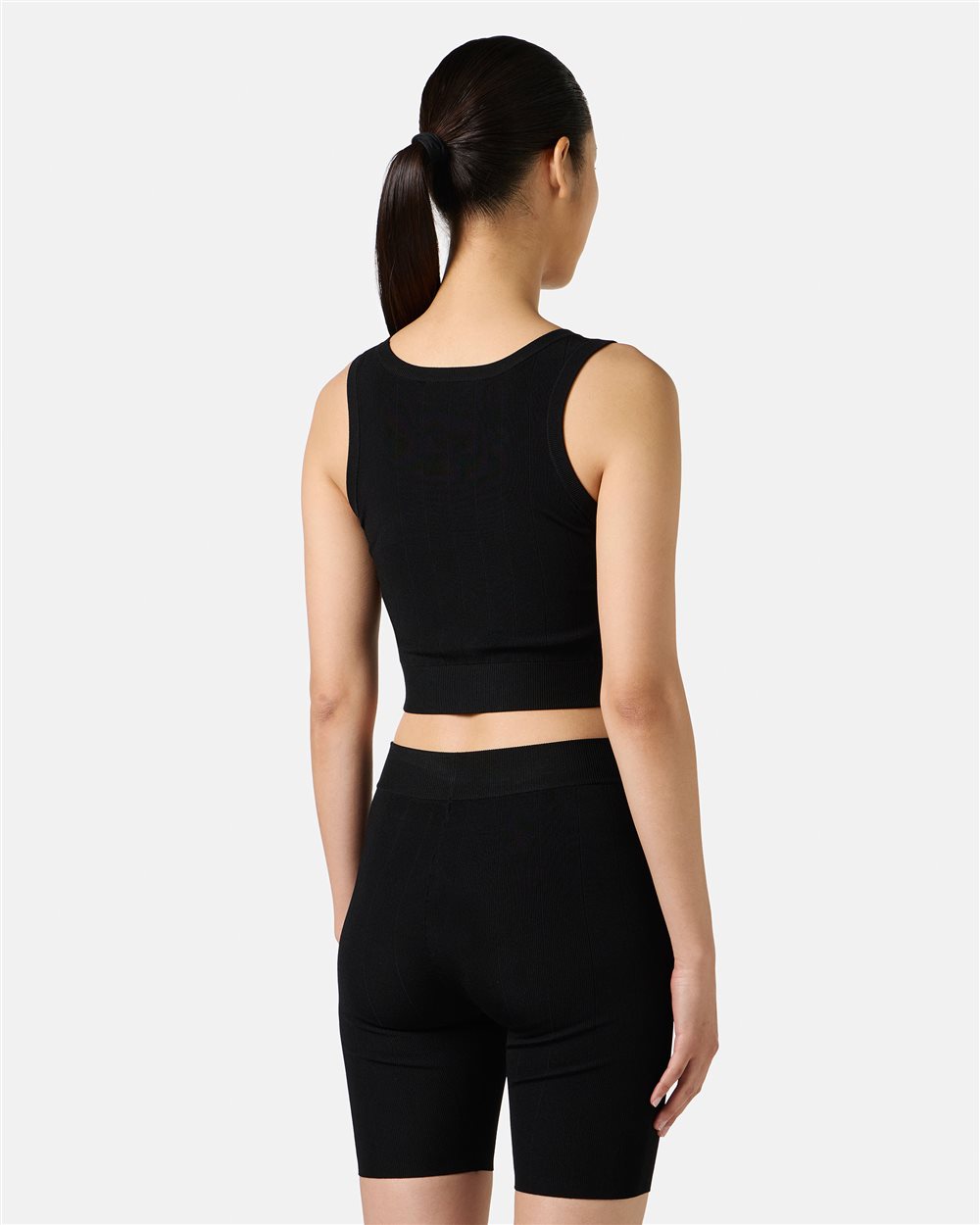 Blak active top in ribbed knit with Iceberg logo - Iceberg - Official Website