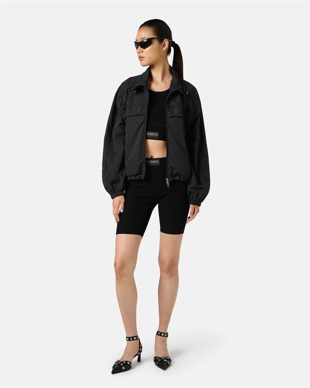 Blak active top in ribbed knit with Iceberg logo - Iceberg - Official Website
