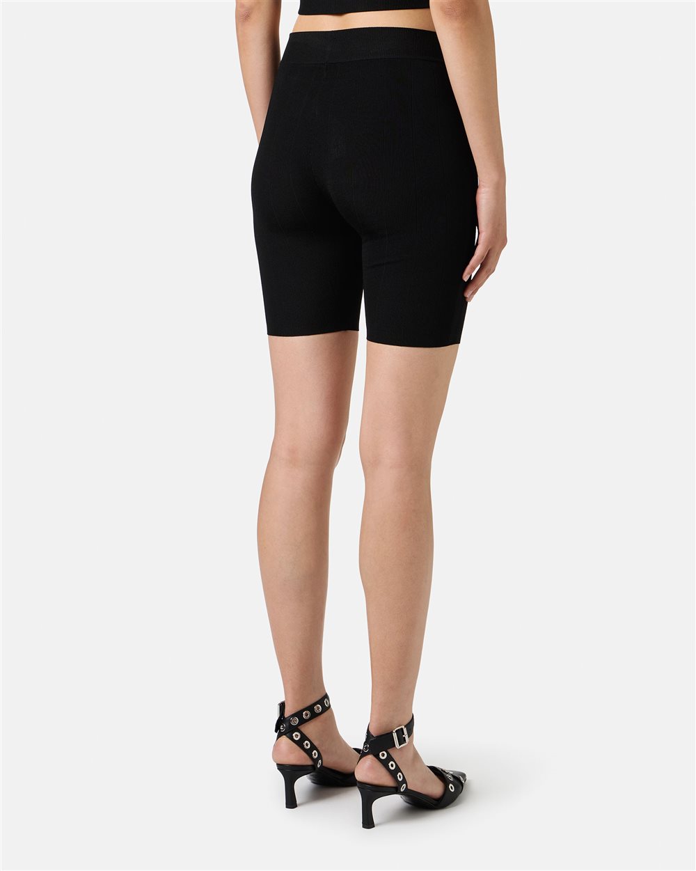 Black Active Bermuda shorts in stretch viscose with Iceberg logo - Iceberg - Official Website