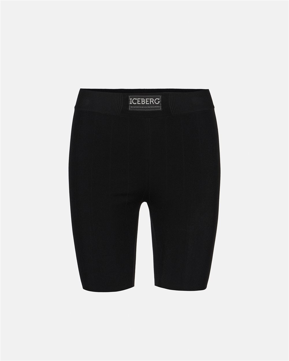 Black Active Bermuda shorts in stretch viscose with Iceberg logo - Iceberg - Official Website