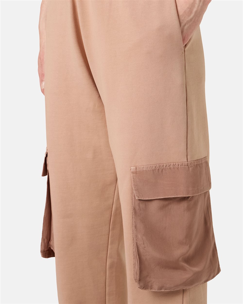 Blush colored cotton fleece trousers - Iceberg - Official Website