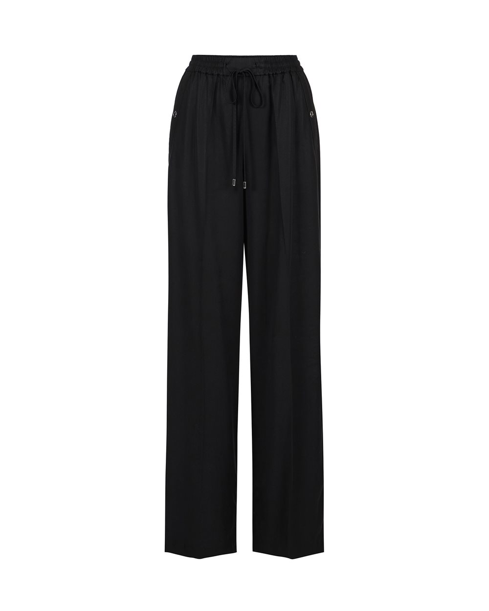 Black jogger fit trousers in fluid tencel fabric - Iceberg - Official Website