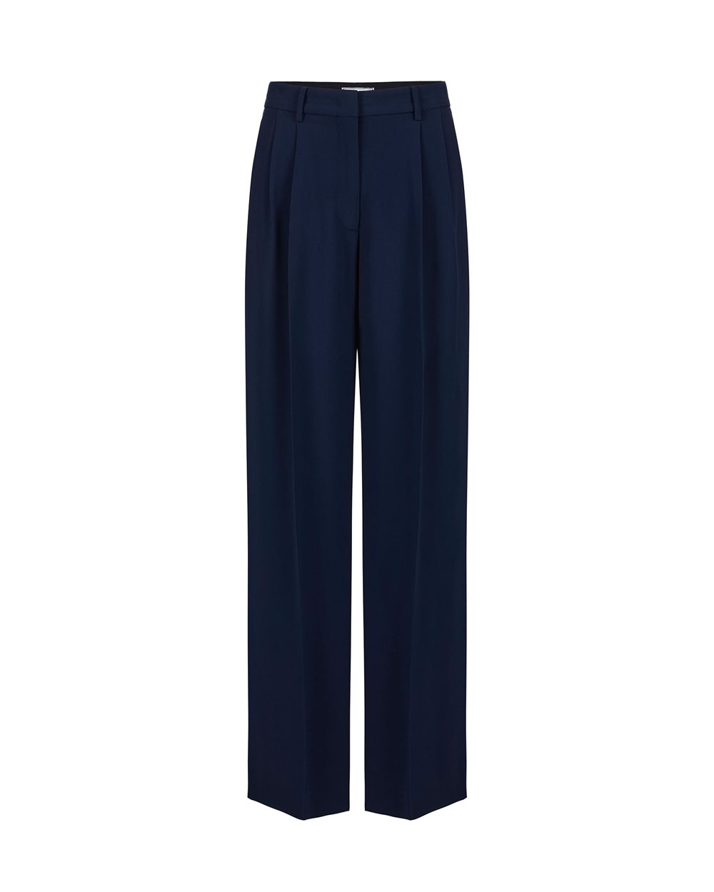 Tailoring wide leg blue trousers in cadi with sartorial detail - Iceberg - Official Website