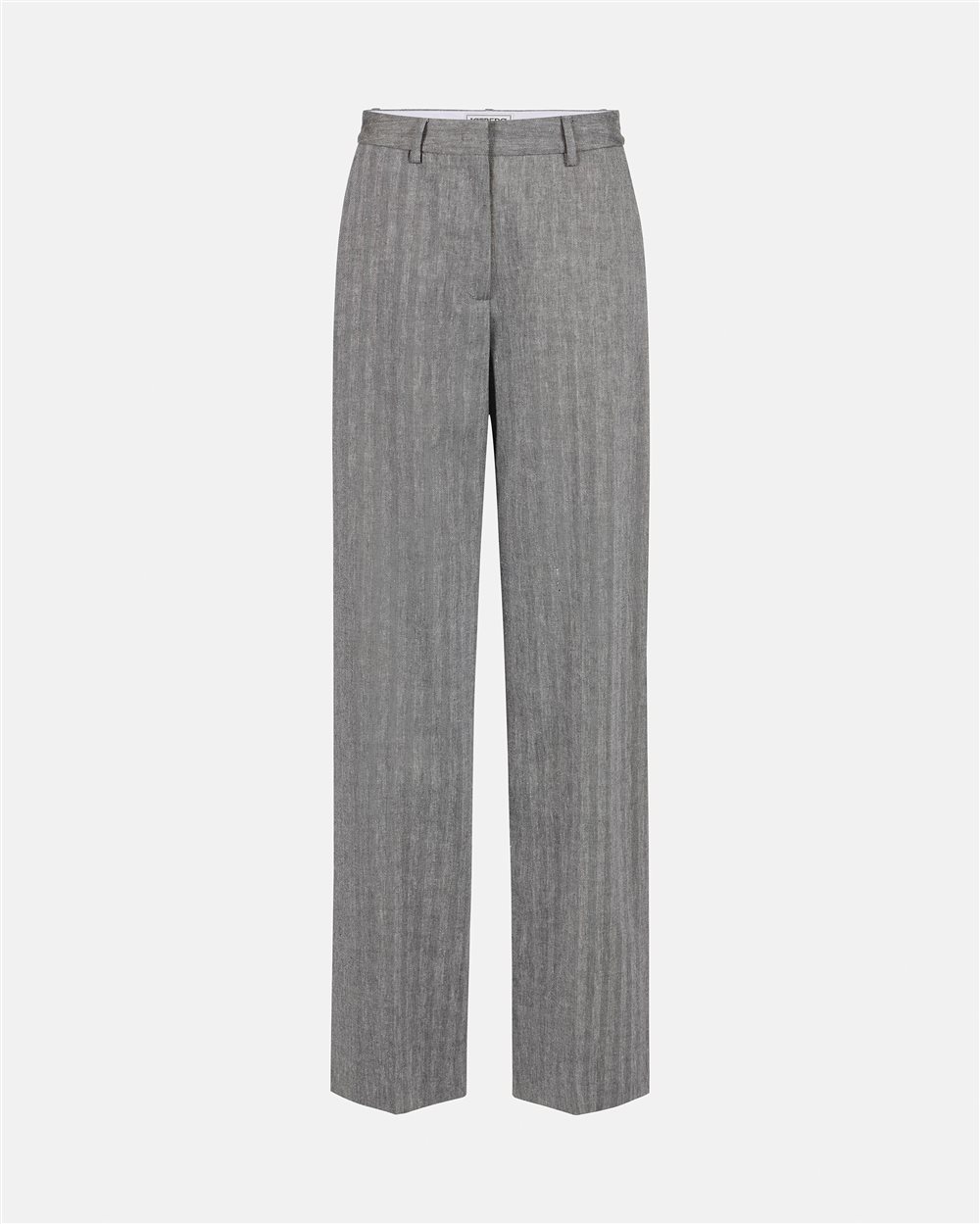 Herringbone cotton linen trousers in black and white - Iceberg - Official Website