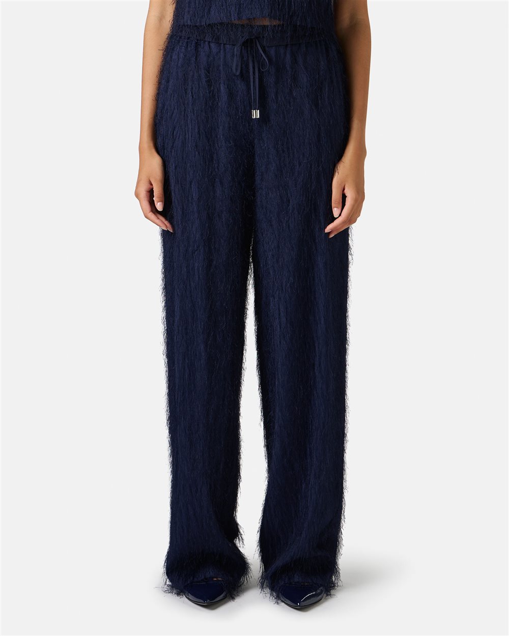Blue jogging fit trousers with regular drawstring waist - Iceberg - Official Website