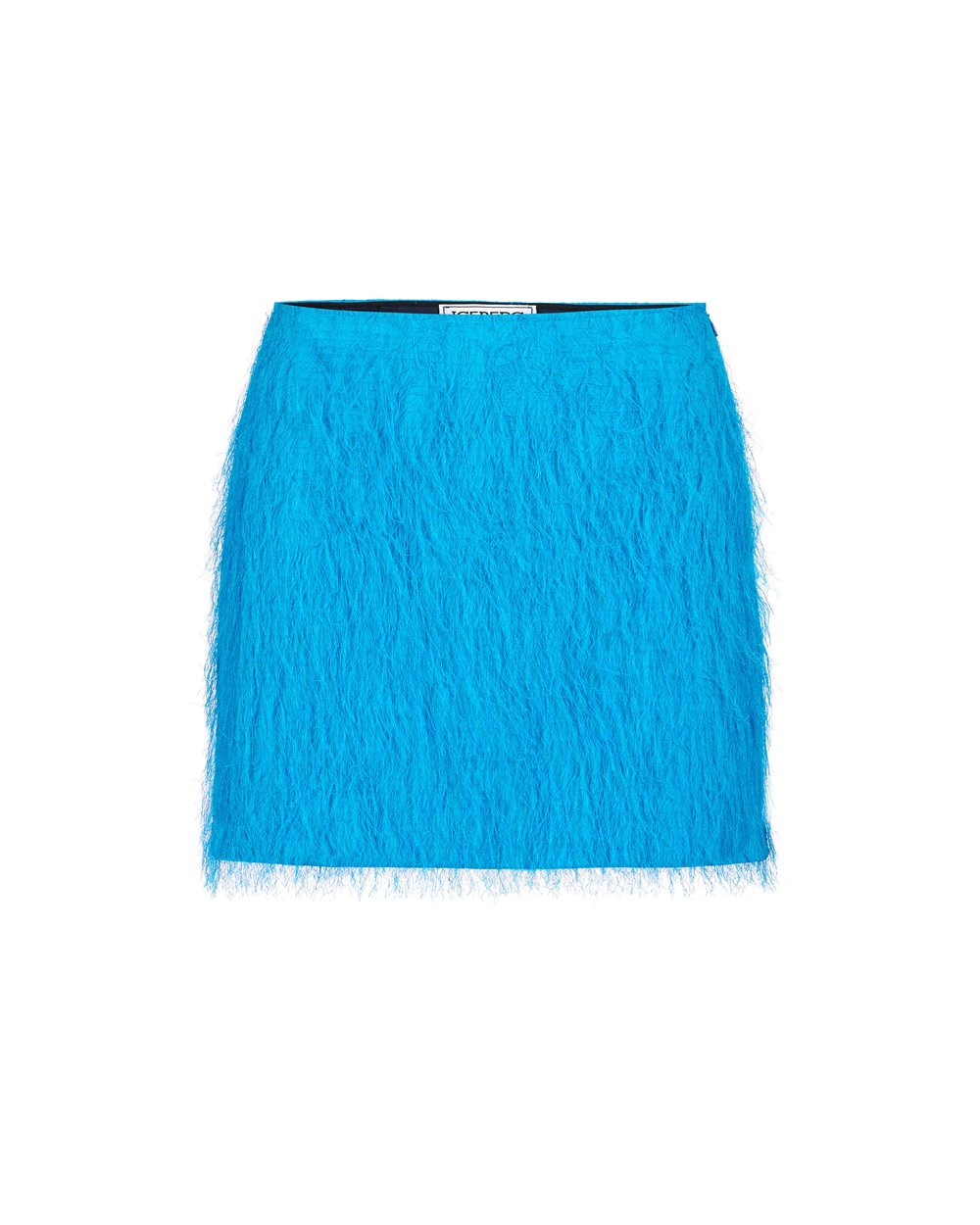 Minigonna color cobalto in tessuto di viscosa fluff - Iceberg - Official Website