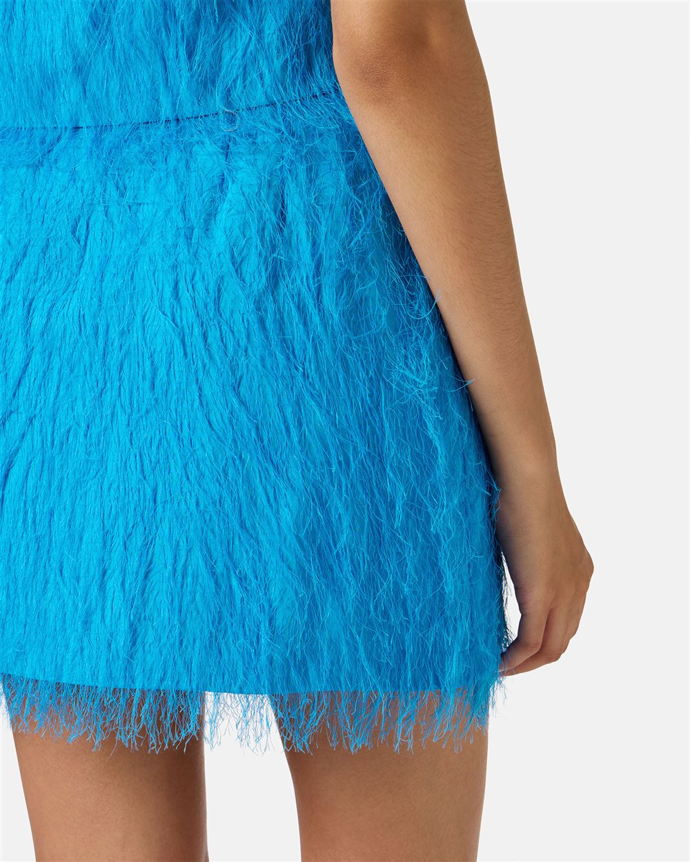 Minigonna color cobalto in tessuto di viscosa fluff - Iceberg - Official Website