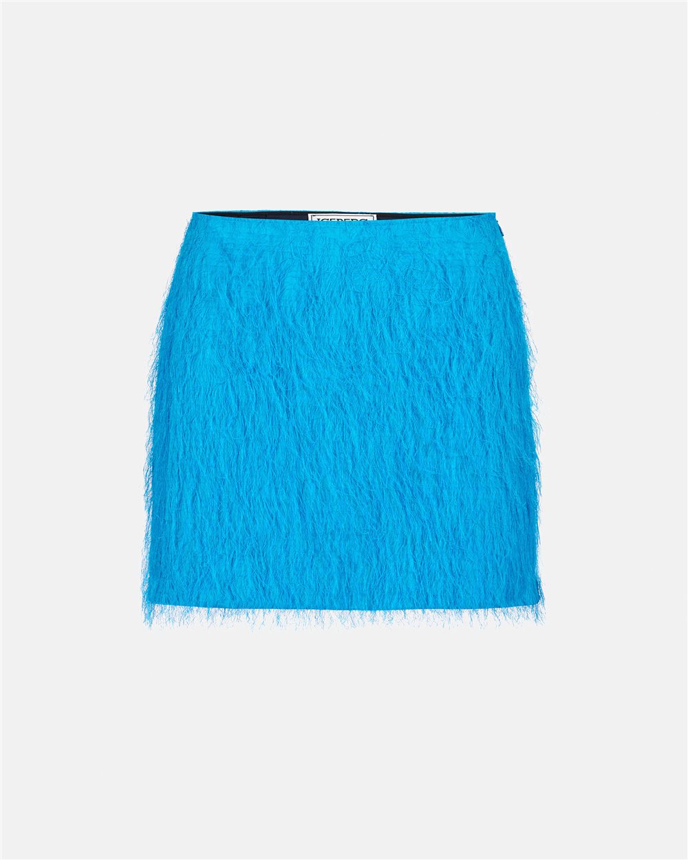 Minigonna color cobalto in tessuto di viscosa fluff - Iceberg - Official Website