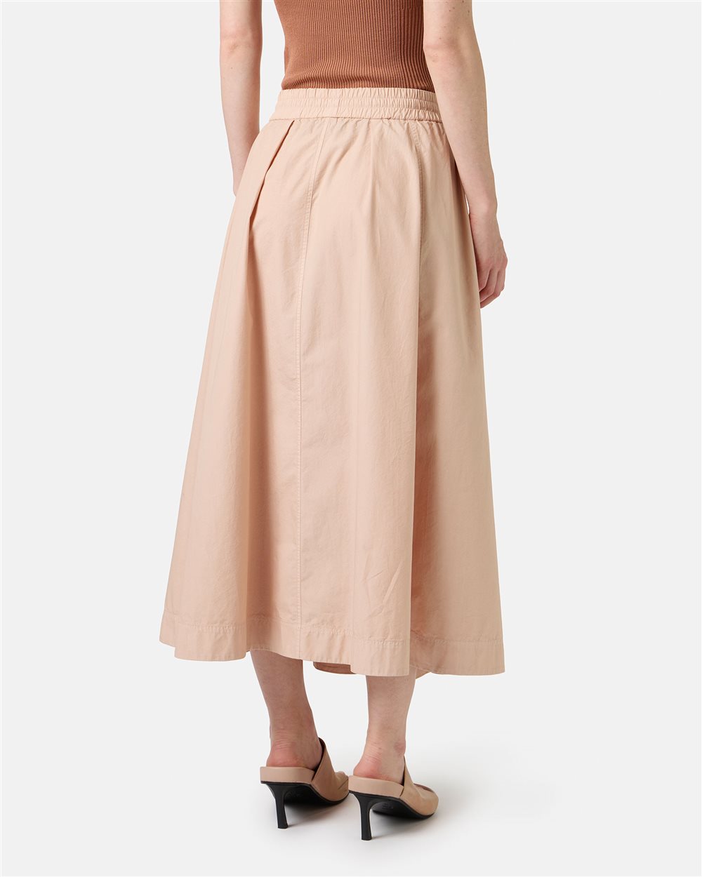 Blush wide skirt with regular waist and pockets - Iceberg - Official Website