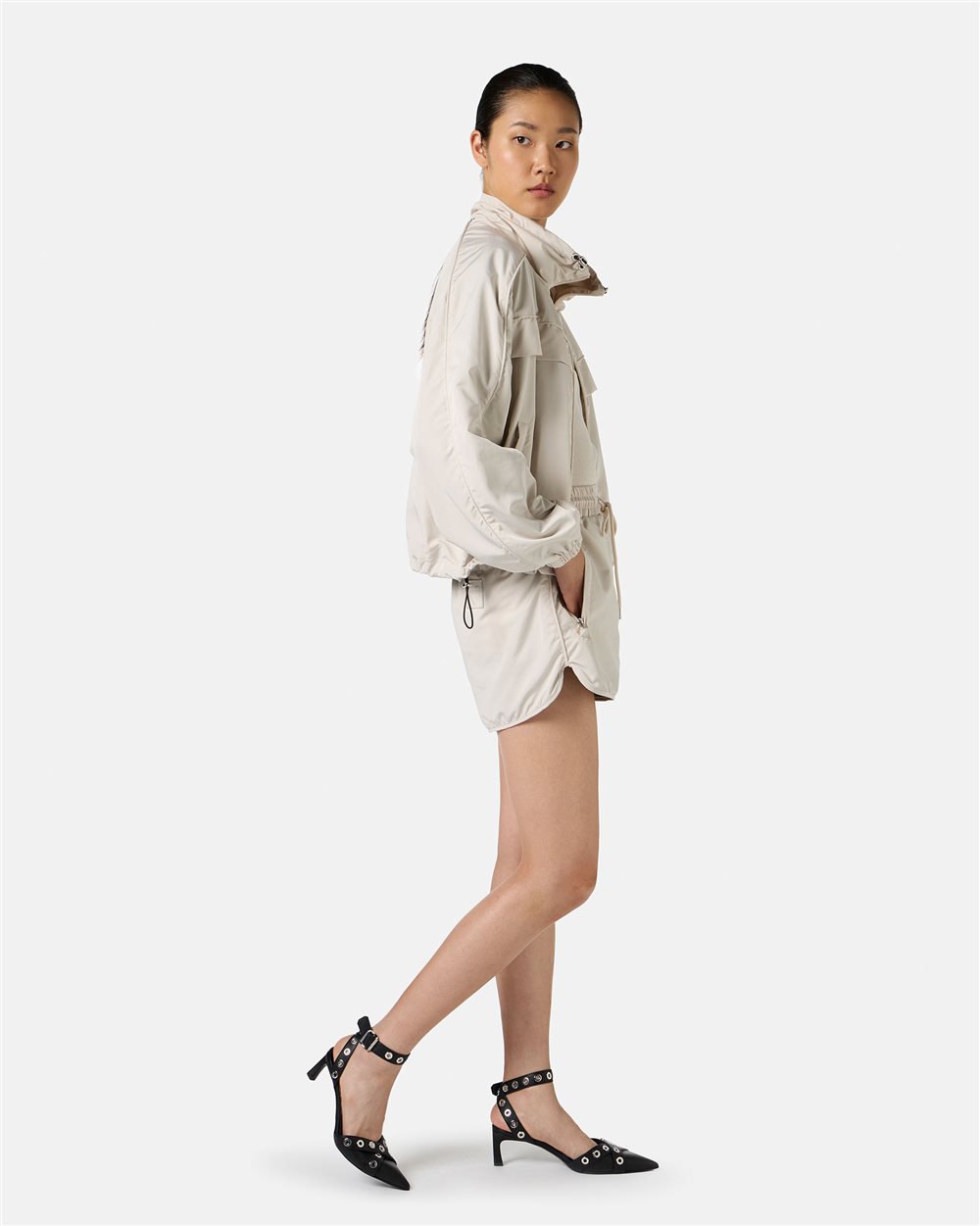 Active Shorts in technical nylon lined in powder-colored mesh - Iceberg - Official Website