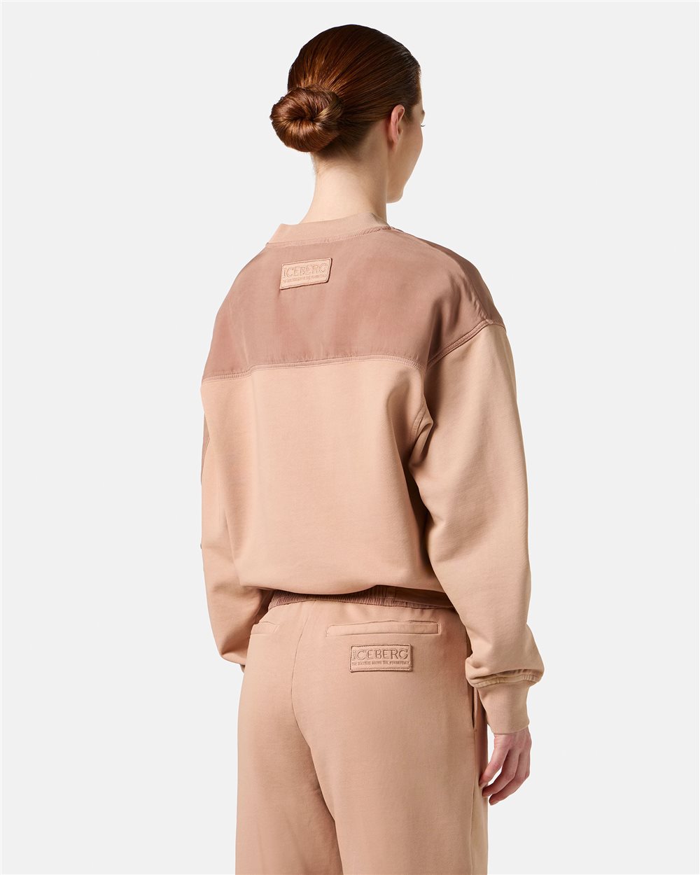 Blush cotton crewneck sweatshirt - Iceberg - Official Website