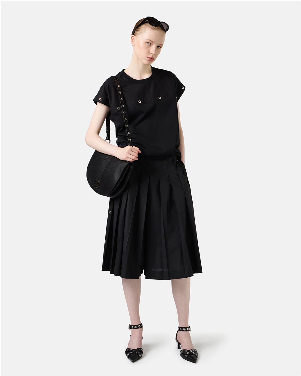 Black T-shirt in GOTS certified sustainable interlock fabric - Iceberg - Official Website