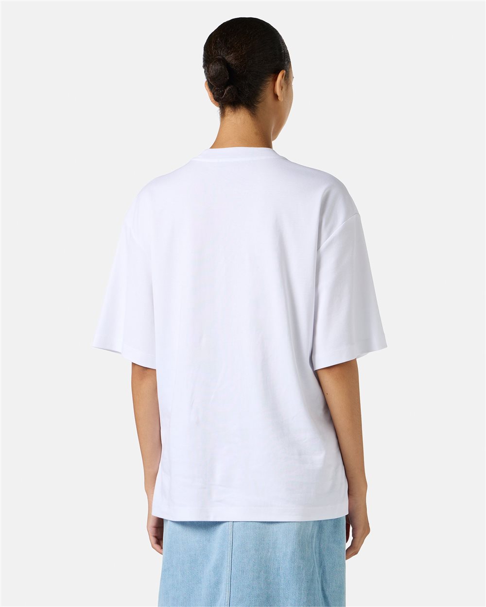 White cotton jersey T-shirt with Bear Iceberg print - Iceberg - Official Website