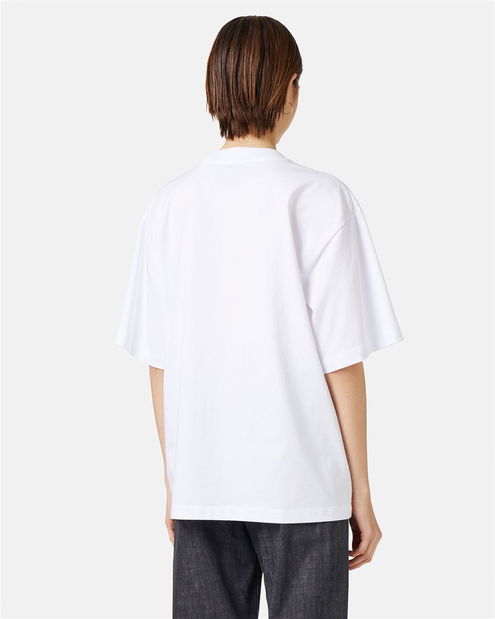 White cotton jersey T-shirt with Bear Iceberg print - Iceberg - Official Website