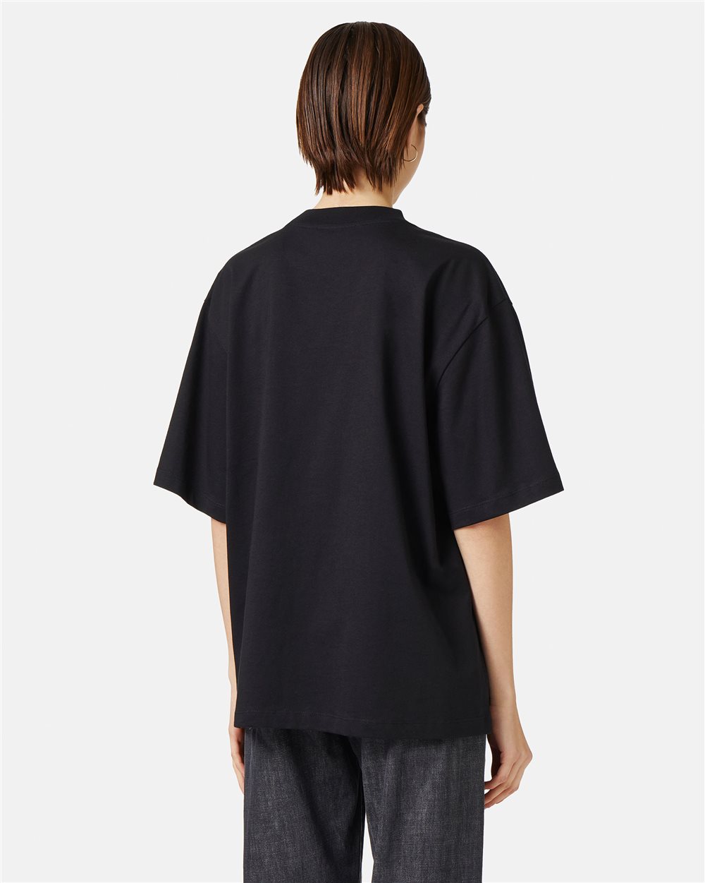 Black cotton jersey T-shirt with Bear Iceberg print - Iceberg - Official Website