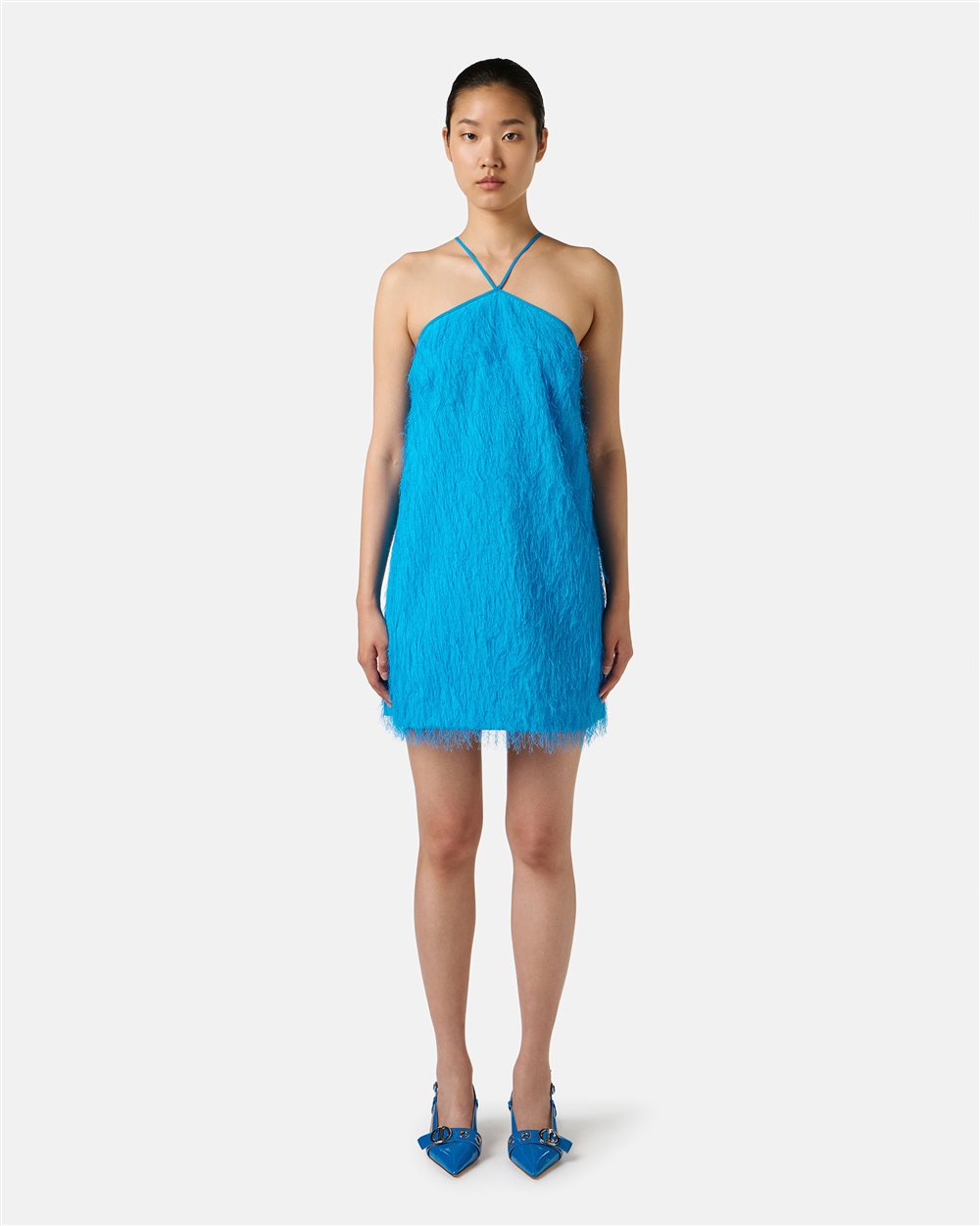 Cobalto-colored dress regular fit - Iceberg - Official Website