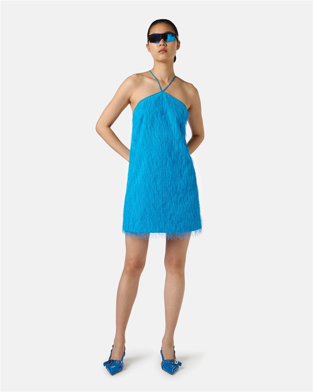 Cobalto-colored dress regular fit - Iceberg - Official Website