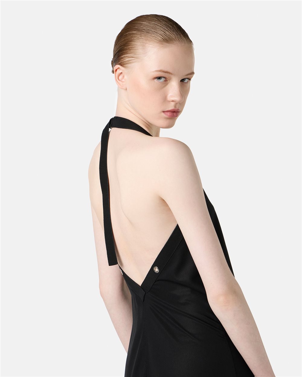 Black dress in a voluminous new fit featuring Tencel fabric - Iceberg - Official Website