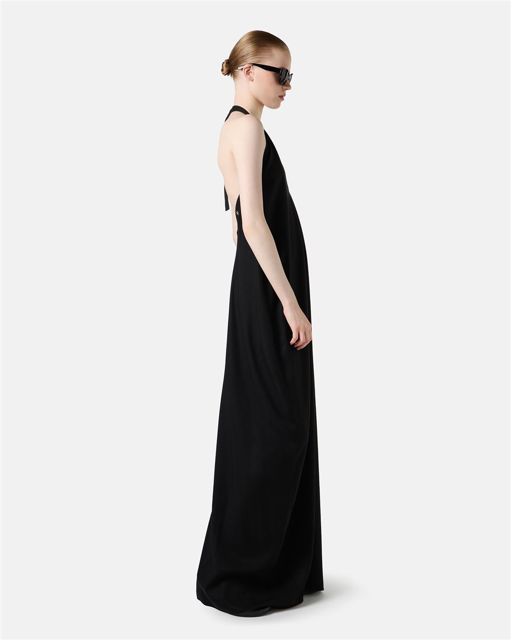 Black dress in a voluminous new fit featuring Tencel fabric - Iceberg - Official Website