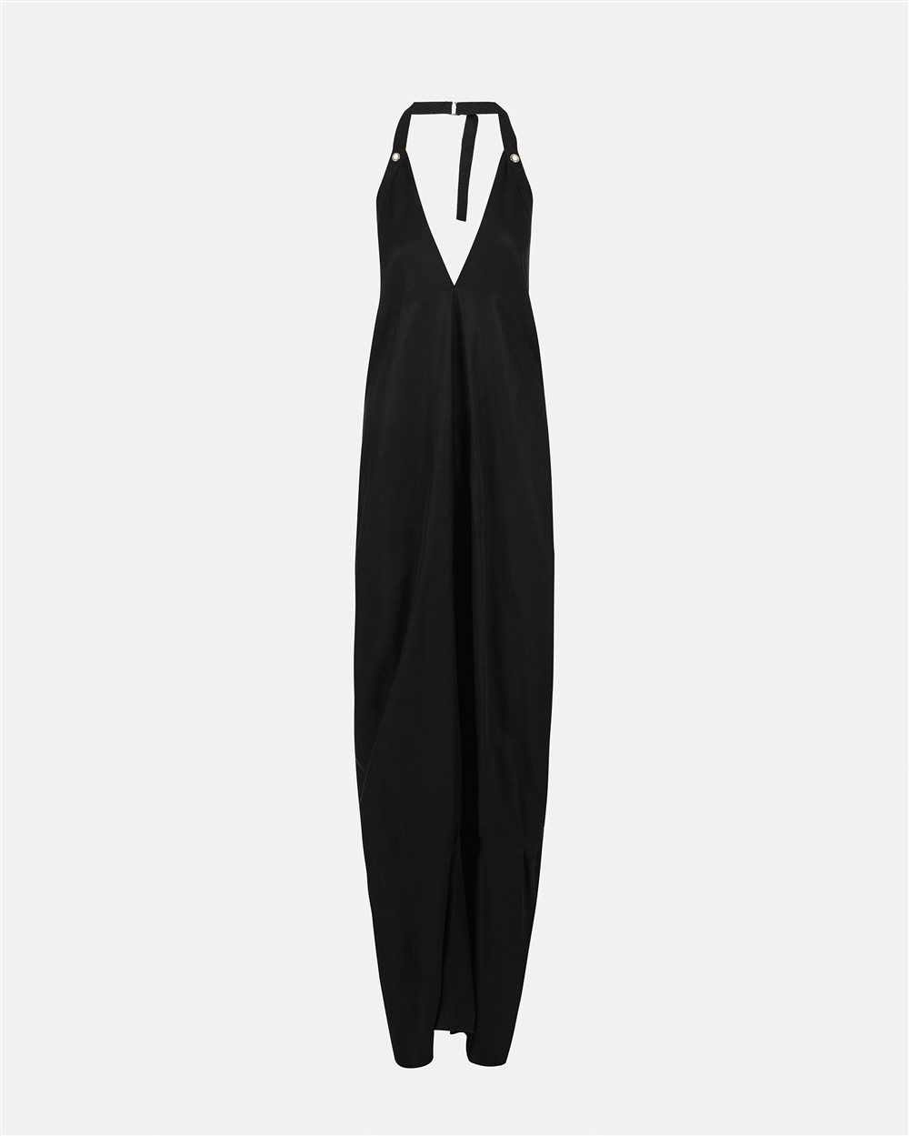 Black dress in a voluminous new fit featuring Tencel fabric - Iceberg - Official Website