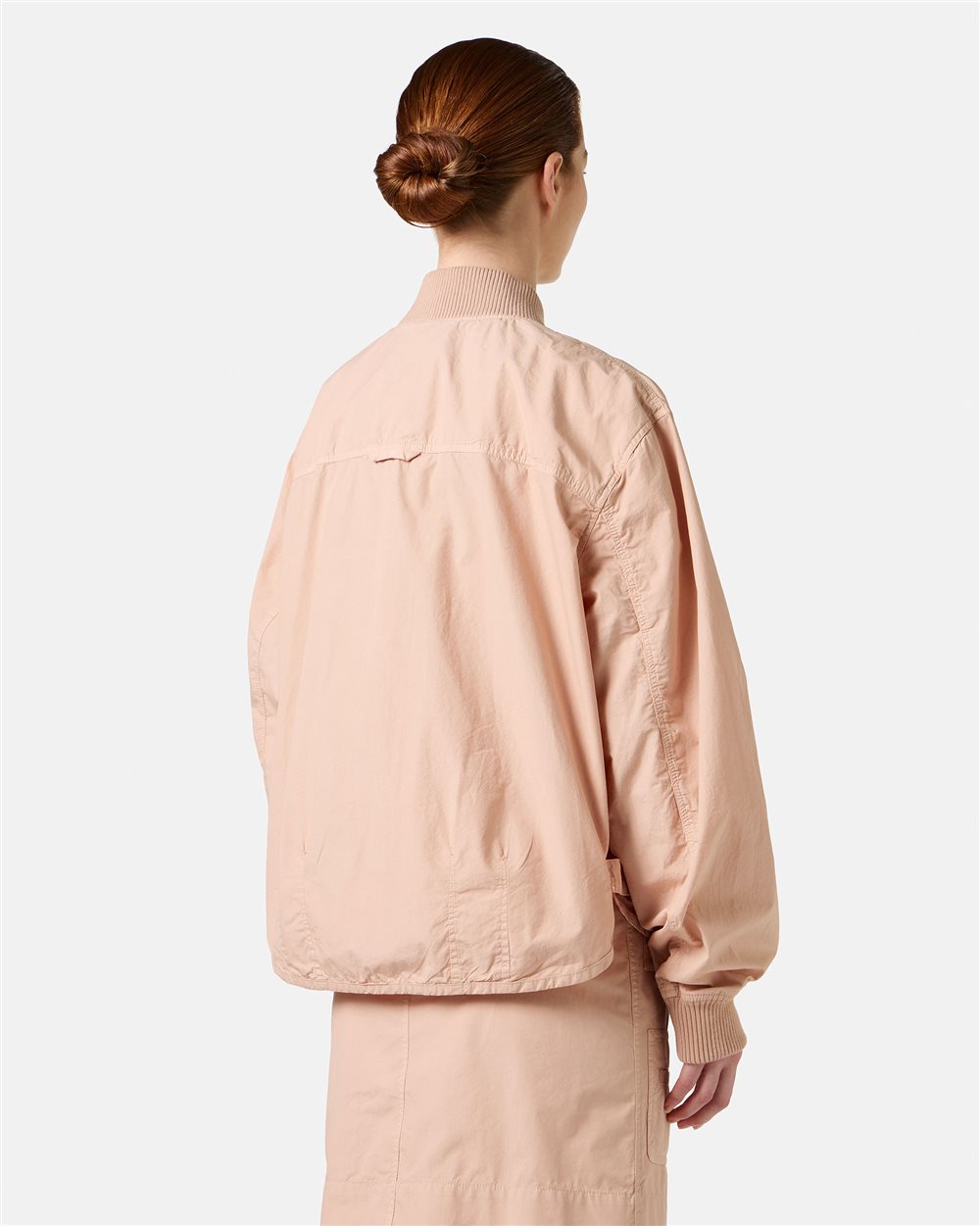 Regular fit jacket in blush cotton parachute - Iceberg - Official Website