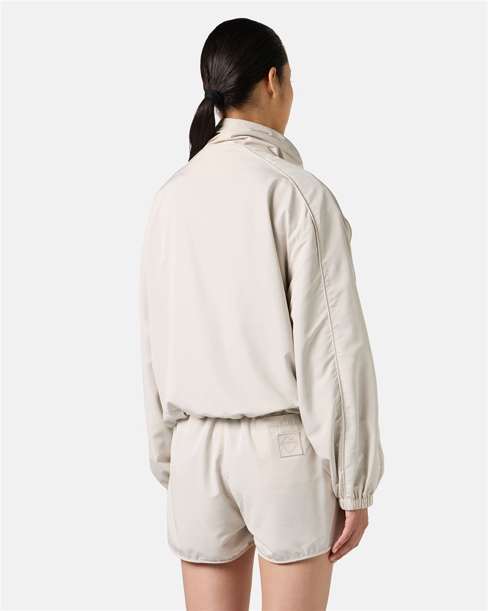 Powder-colored jacket in active nylon with Iceberg logo - Iceberg - Official Website