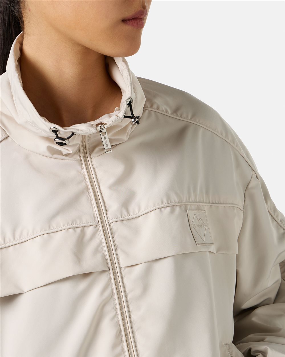 Powder-colored jacket in active nylon with Iceberg logo - Iceberg - Official Website