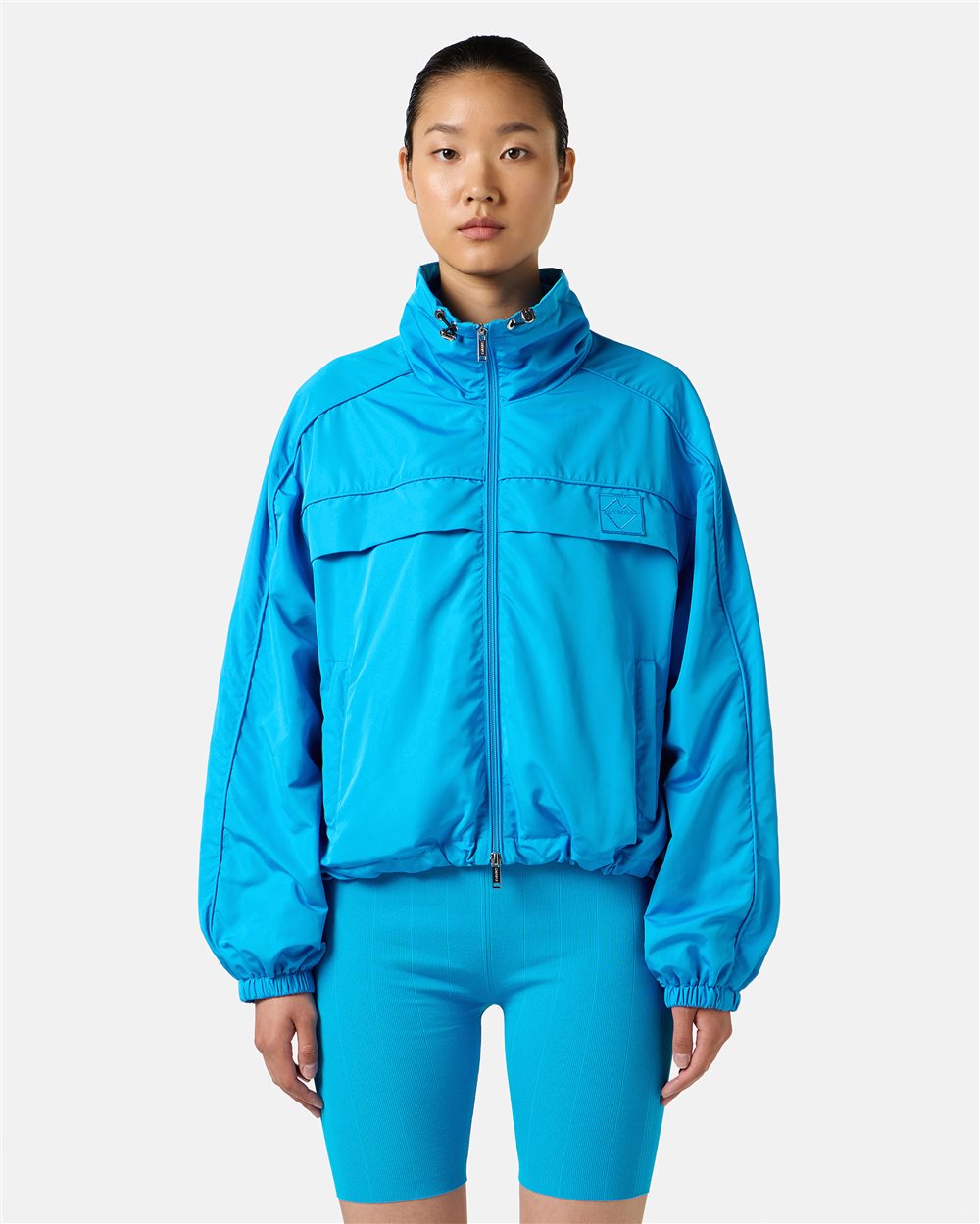 Giubbotto color cobalto in tessuto nylon active con rete interna - Iceberg - Official Website