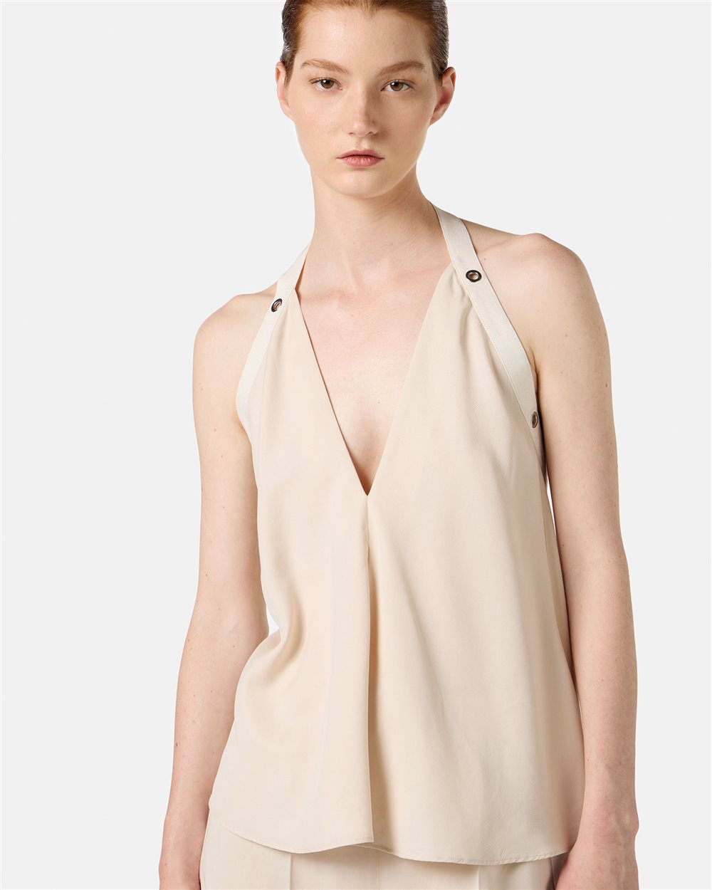Powder-colored top new fit in fluid Tencel - Iceberg - Official Website