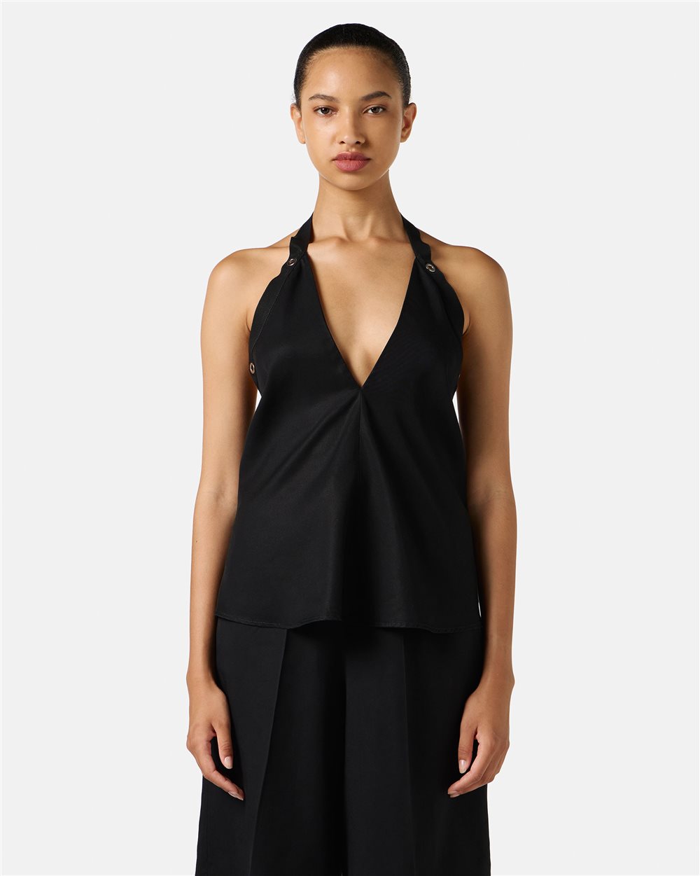 Black top new fit in fluid Tencel - Iceberg - Official Website