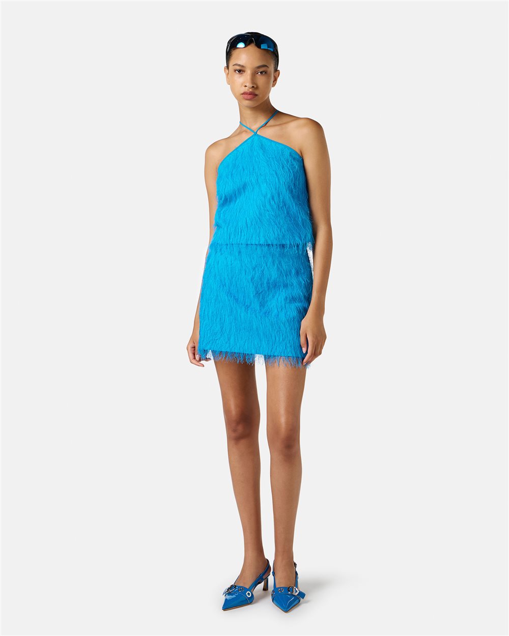 Top cobalto regular fit in viscosa fluff - Iceberg - Official Website