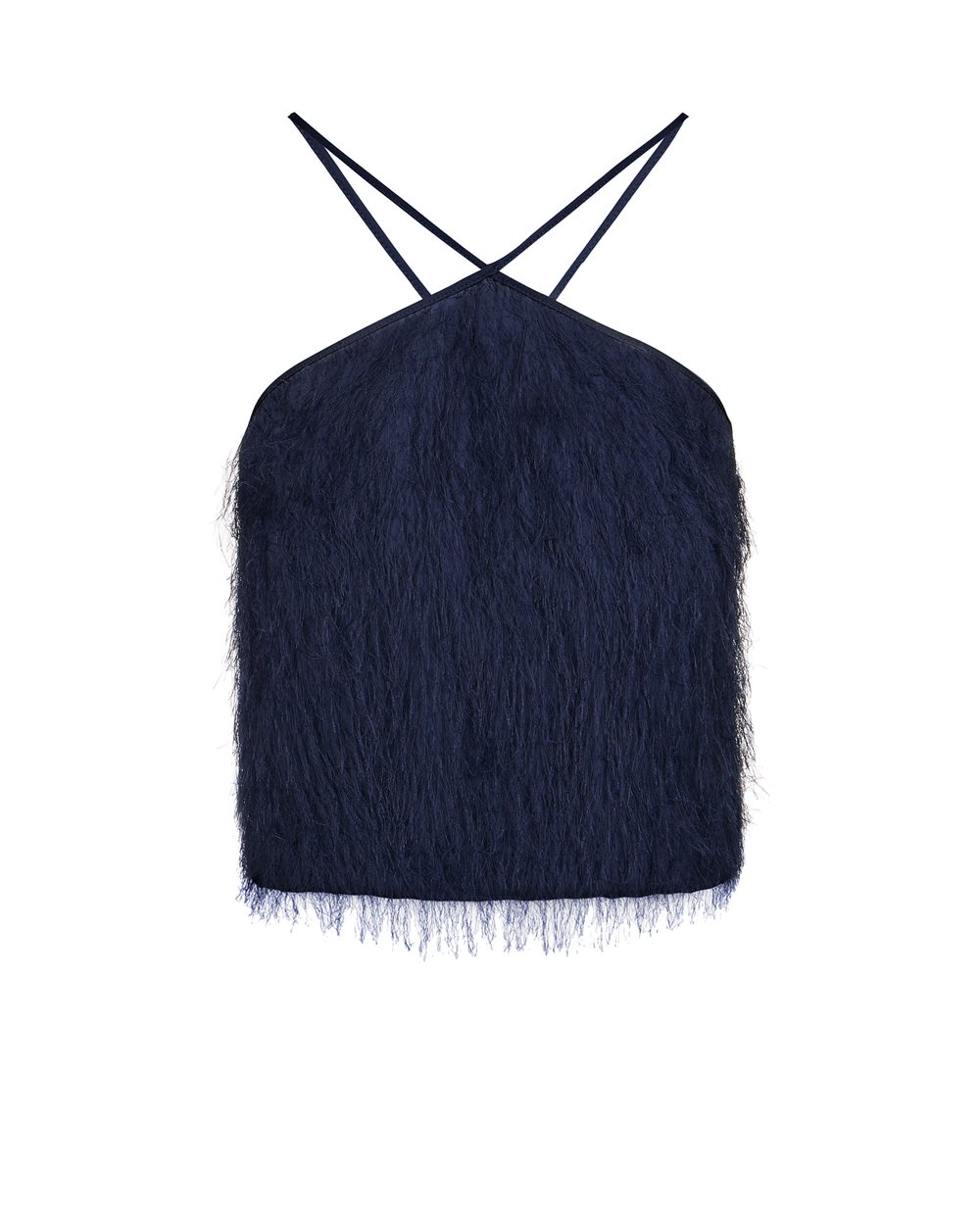 Blue regular fit fluff viscose top - Iceberg - Official Website