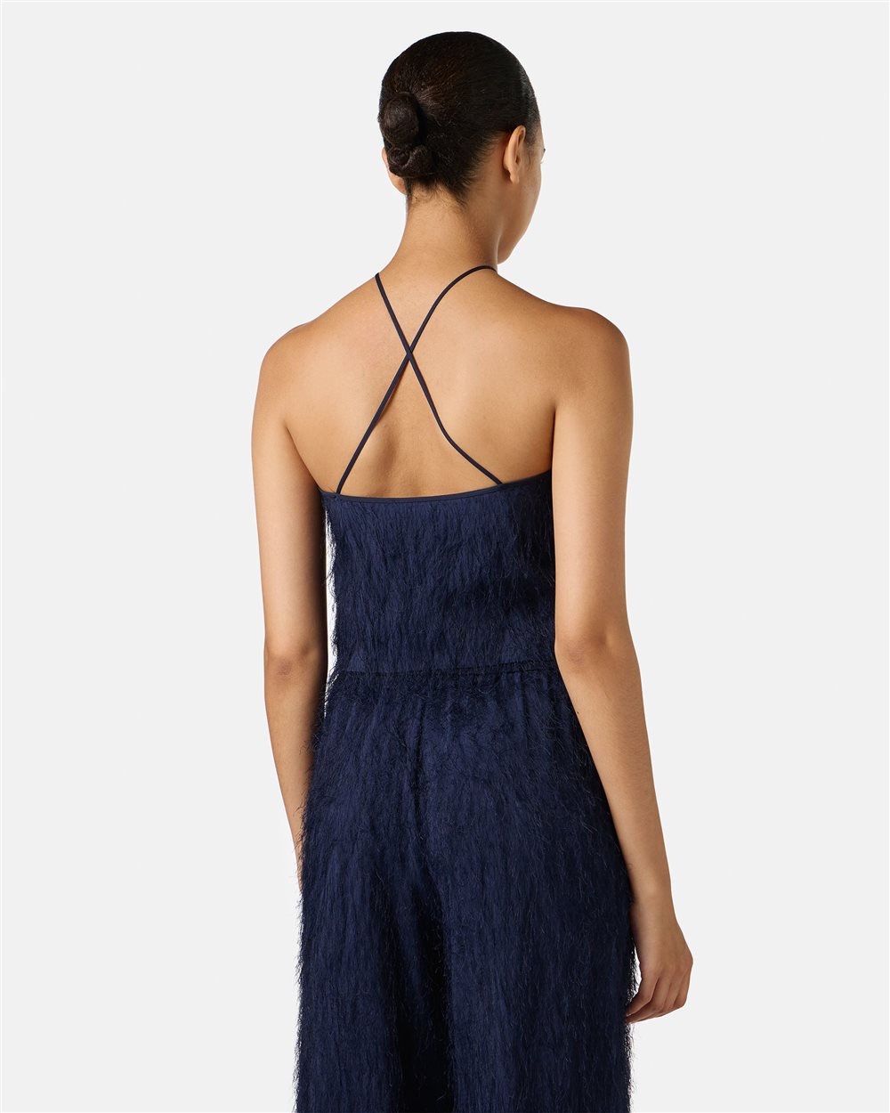 Blue regular fit fluff viscose top - Iceberg - Official Website