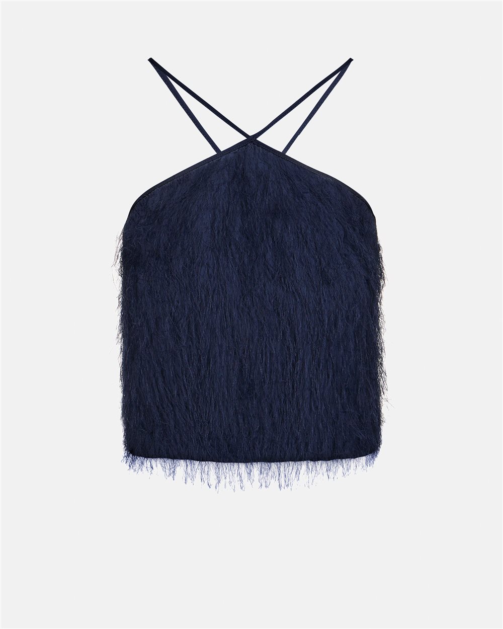Blue regular fit fluff viscose top - Iceberg - Official Website