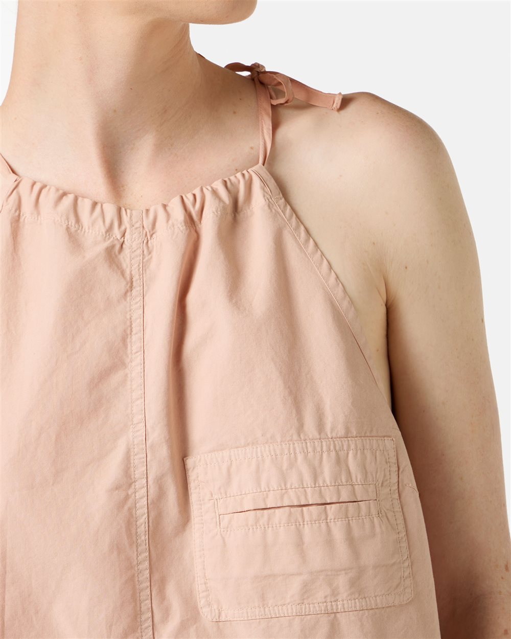 Regular fit top in cotton parachute canvas in blush - Iceberg - Official Website