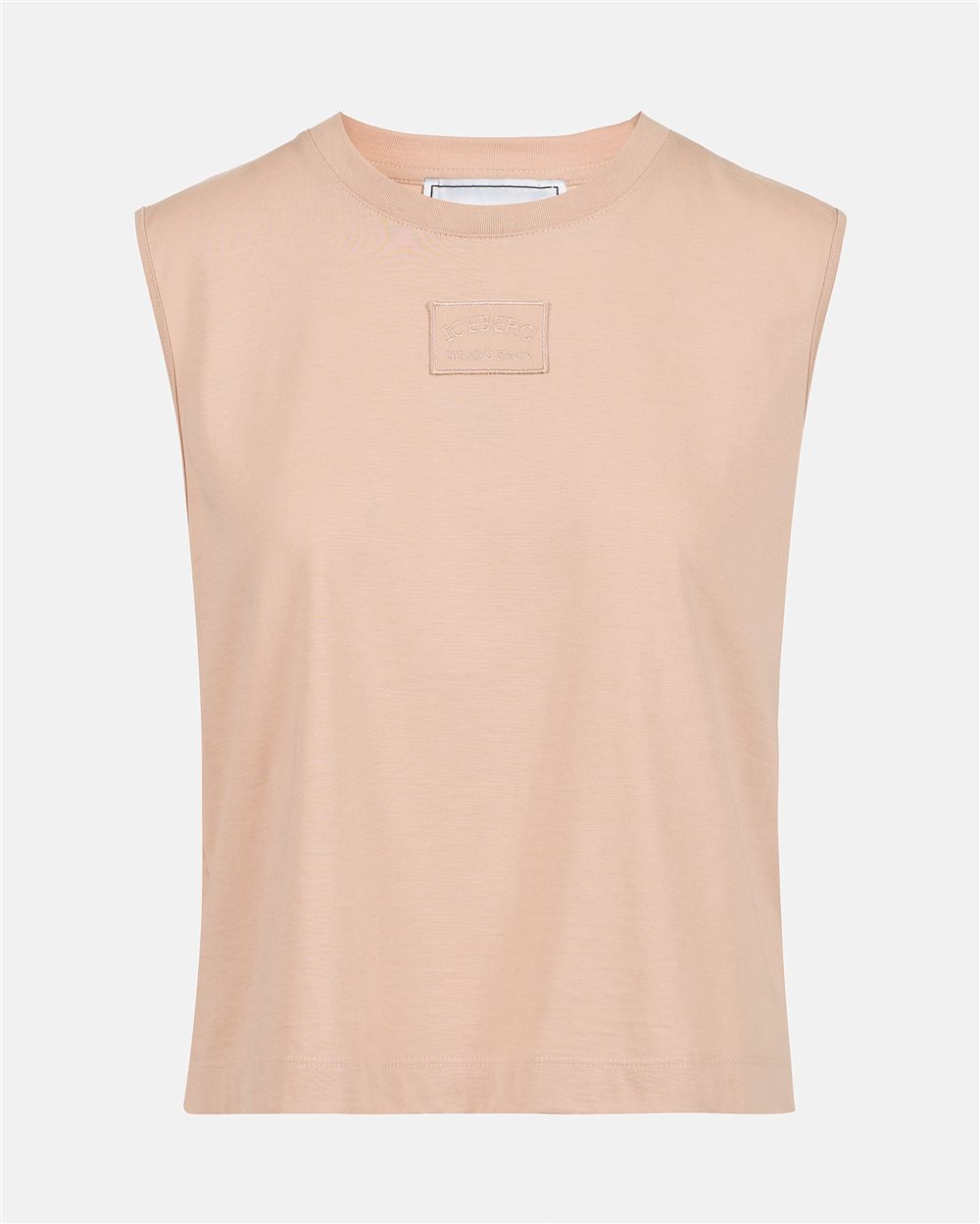 Blush fixed jersey top, cropped fit - Iceberg - Official Website