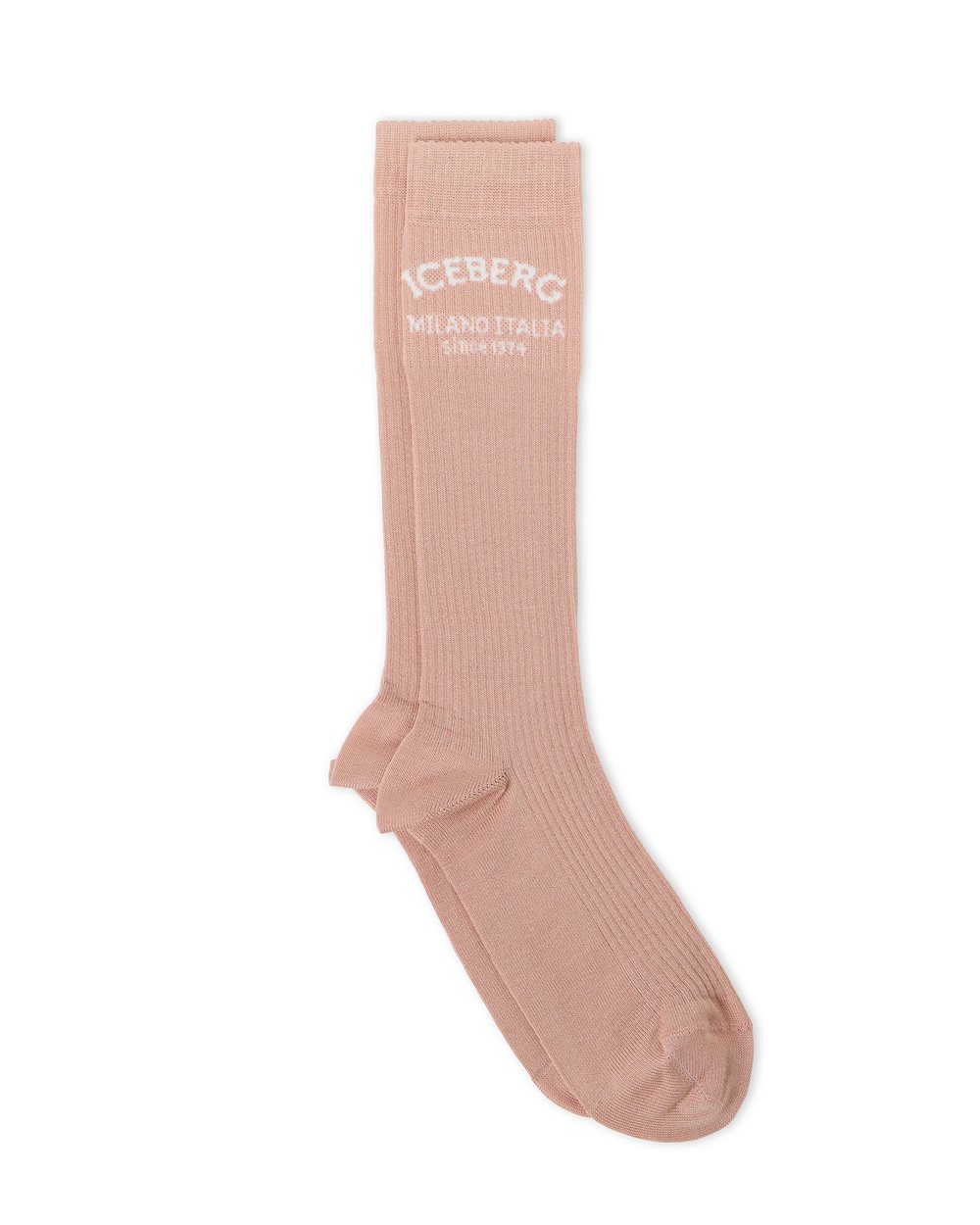 Blush sock with jacquard Iceberg Milano Italia logo - Iceberg - Official Website