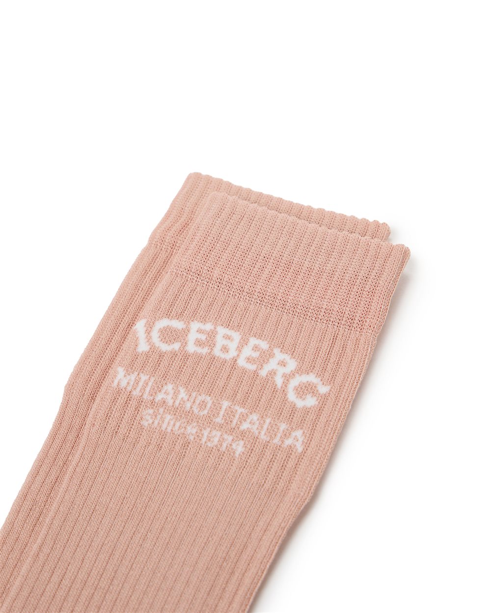 Blush sock with jacquard Iceberg Milano Italia logo - Iceberg - Official Website