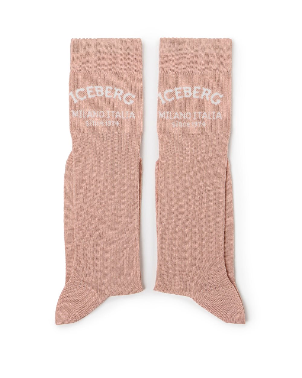 Blush sock with jacquard Iceberg Milano Italia logo - Iceberg - Official Website