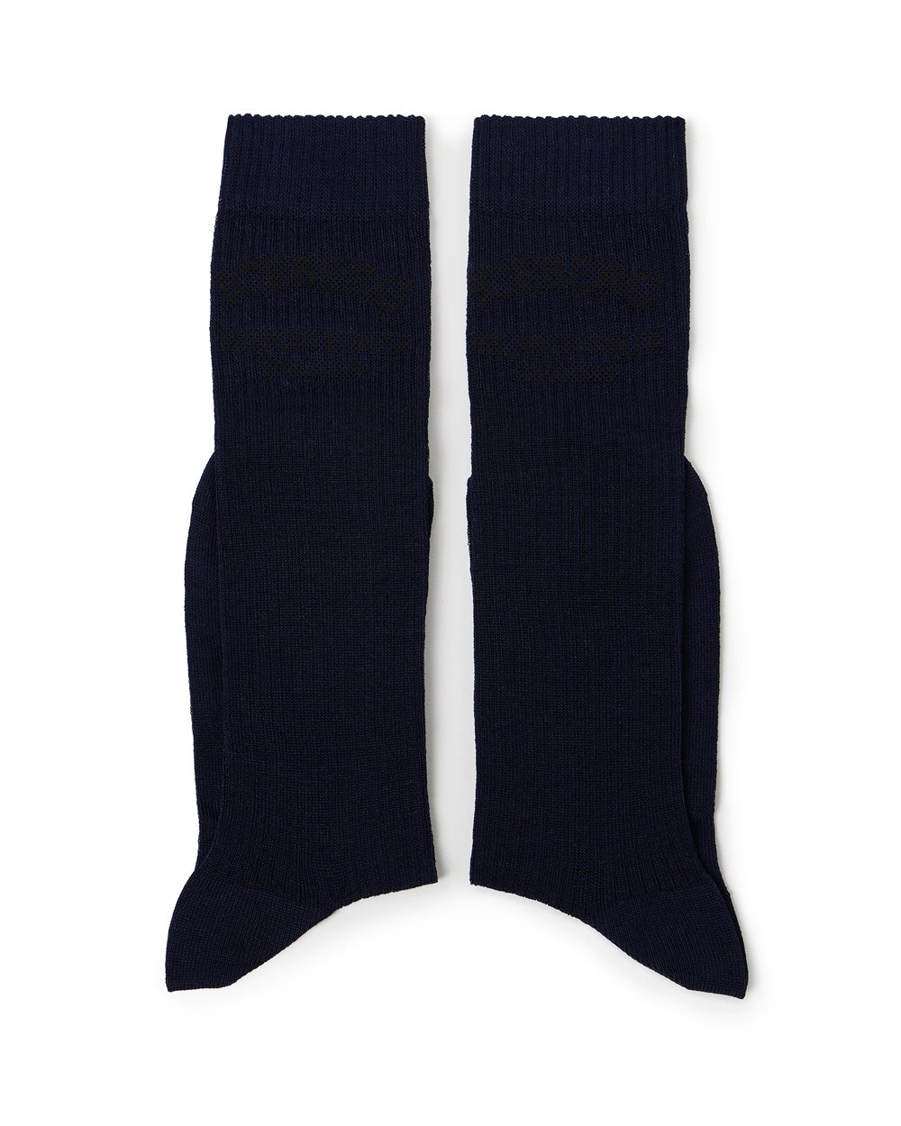 Blue sock with jacquard Iceberg Milano Italia logo - Iceberg - Official Website