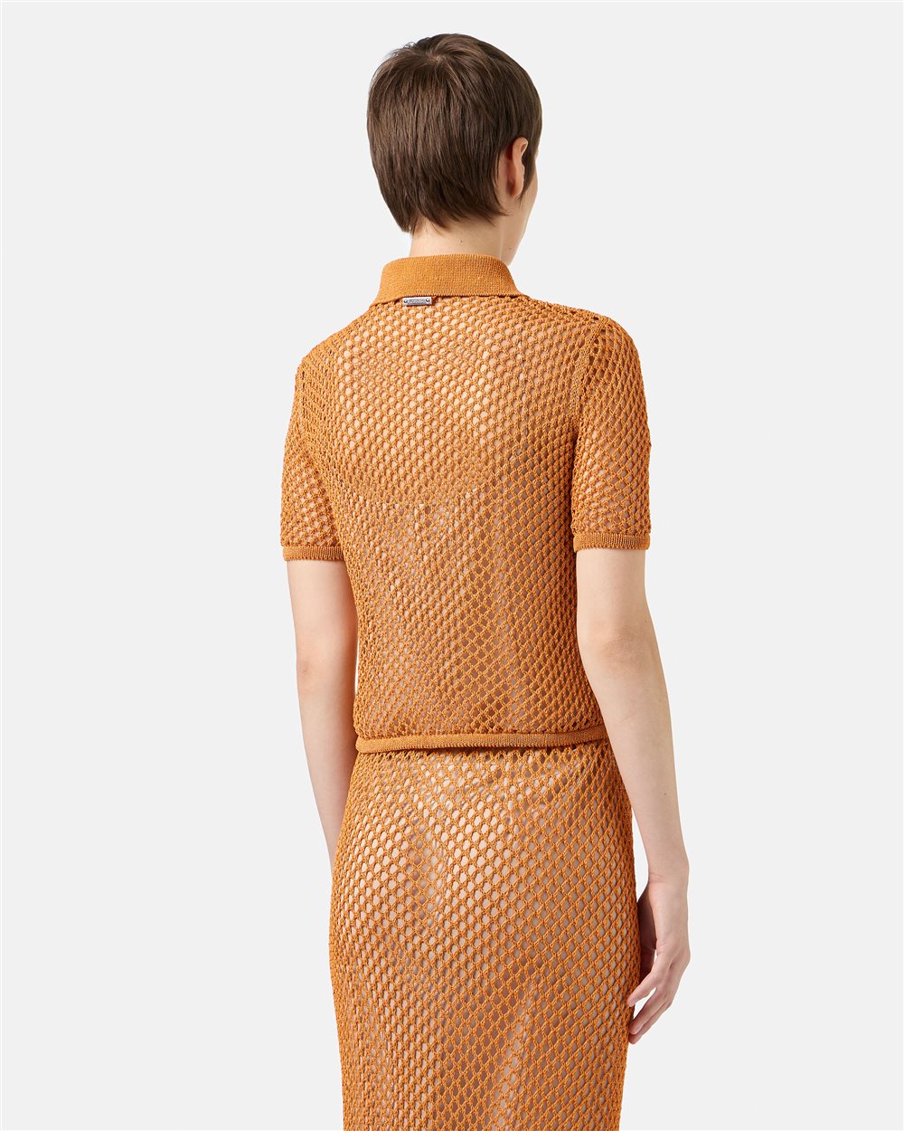 Carrot openwork knit sports polo - Iceberg - Official Website