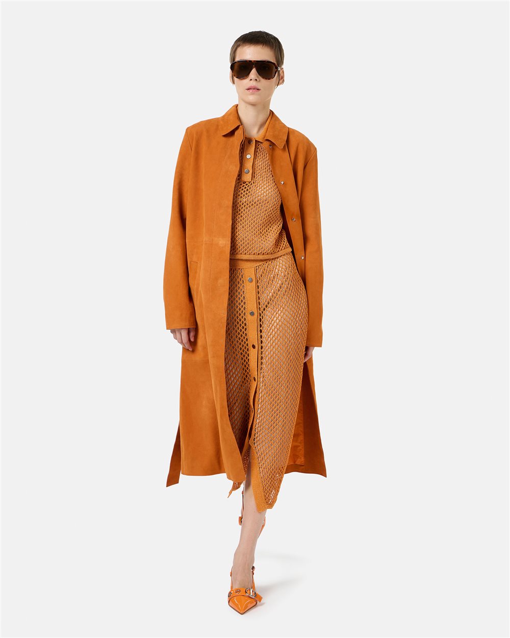 Carrot openwork knit sports polo - Iceberg - Official Website