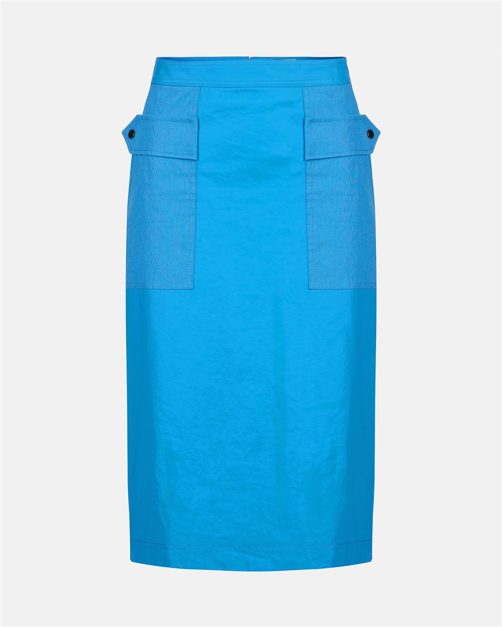 Gonna tubino regular fit in lino blu sky - Iceberg - Official Website