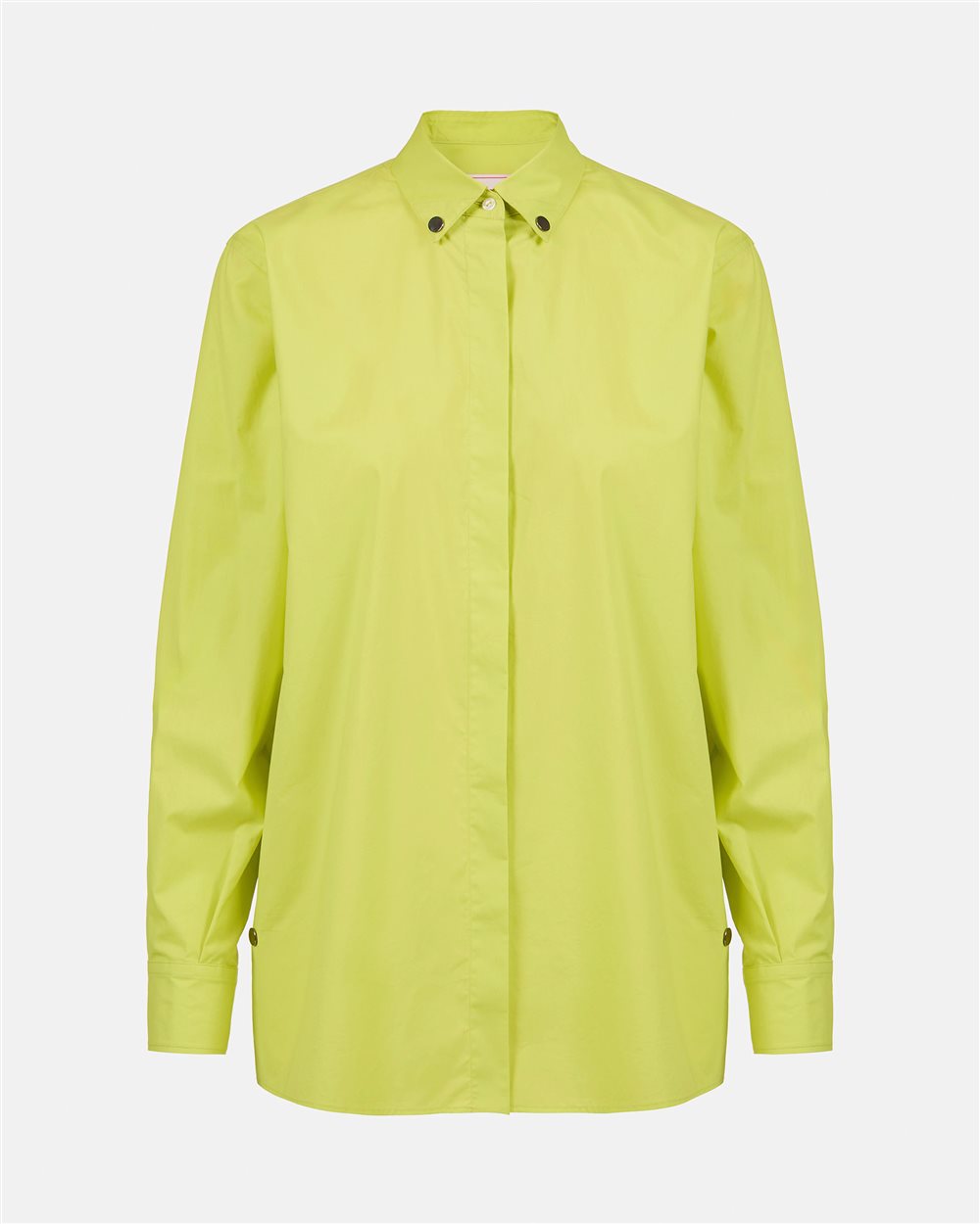 Lime Yellow Regular Fit Shirt in Cotton Parachute Canvas - Iceberg - Official Website