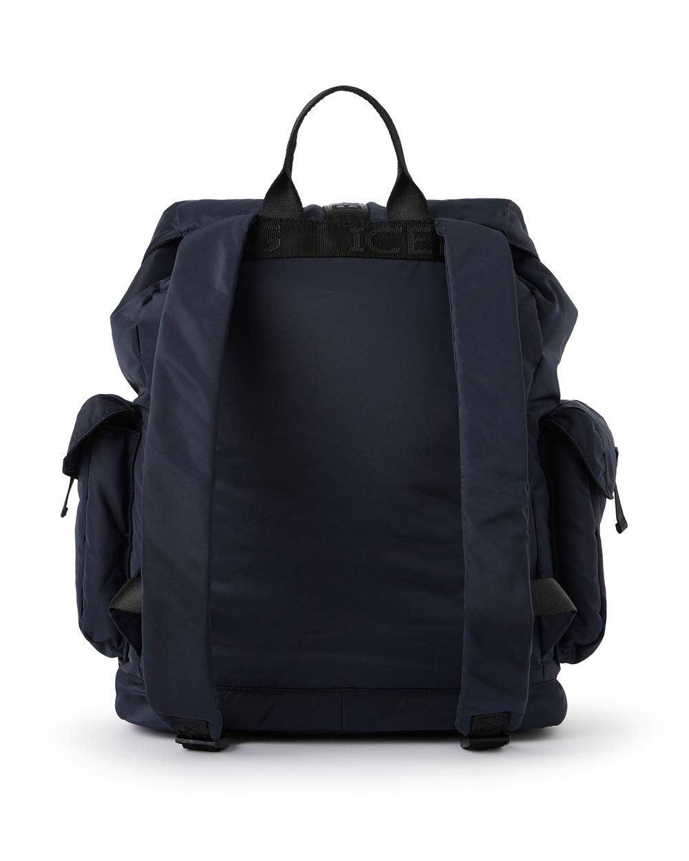 Blue soft nylon backpack with personalized details and Iceberg logo buckle - Iceberg - Official Website