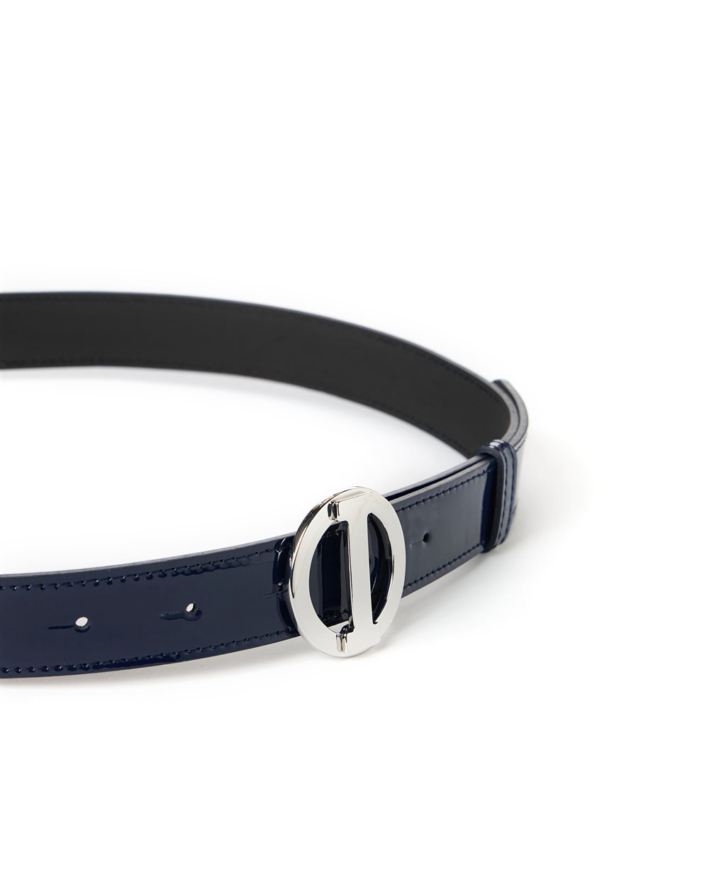 Cintura blu in pelle Faeda Piuma e fibbia con logo I - Iceberg - Official Website
