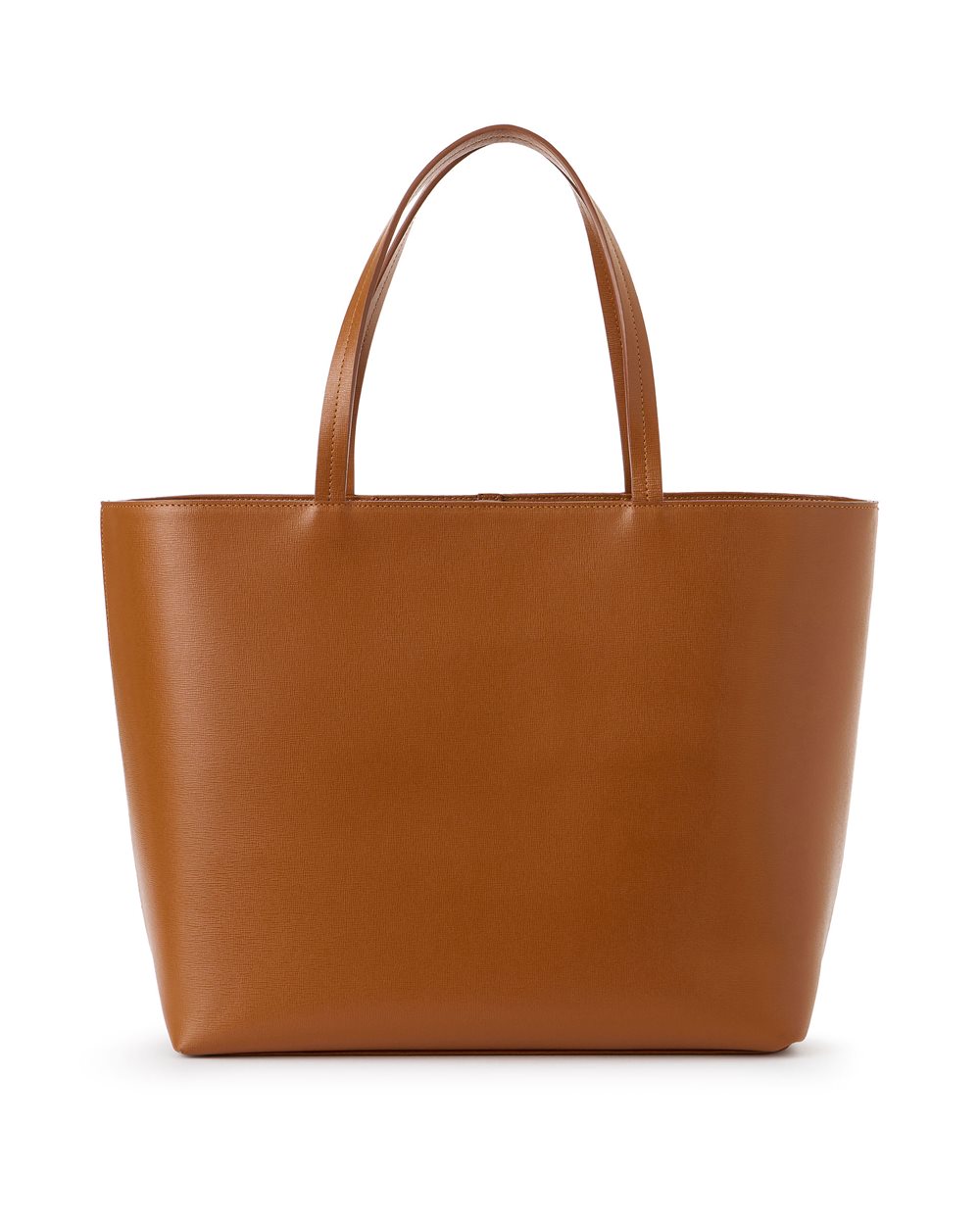 Borsa shopper in pelle Saffiano color coccio - Iceberg - Official Website