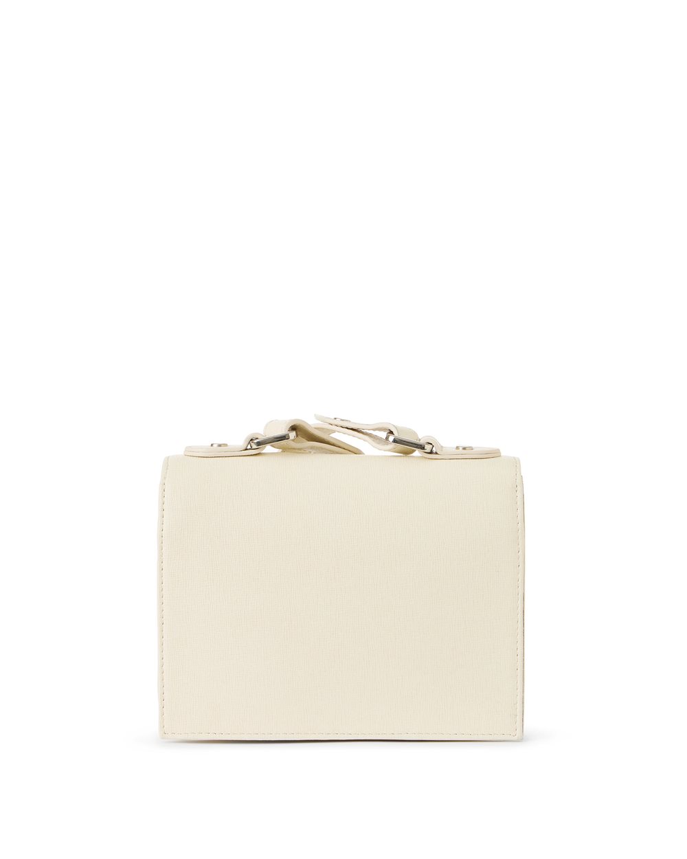 Mini top handle bag in powder-colored Saffiano leather - Iceberg - Official Website